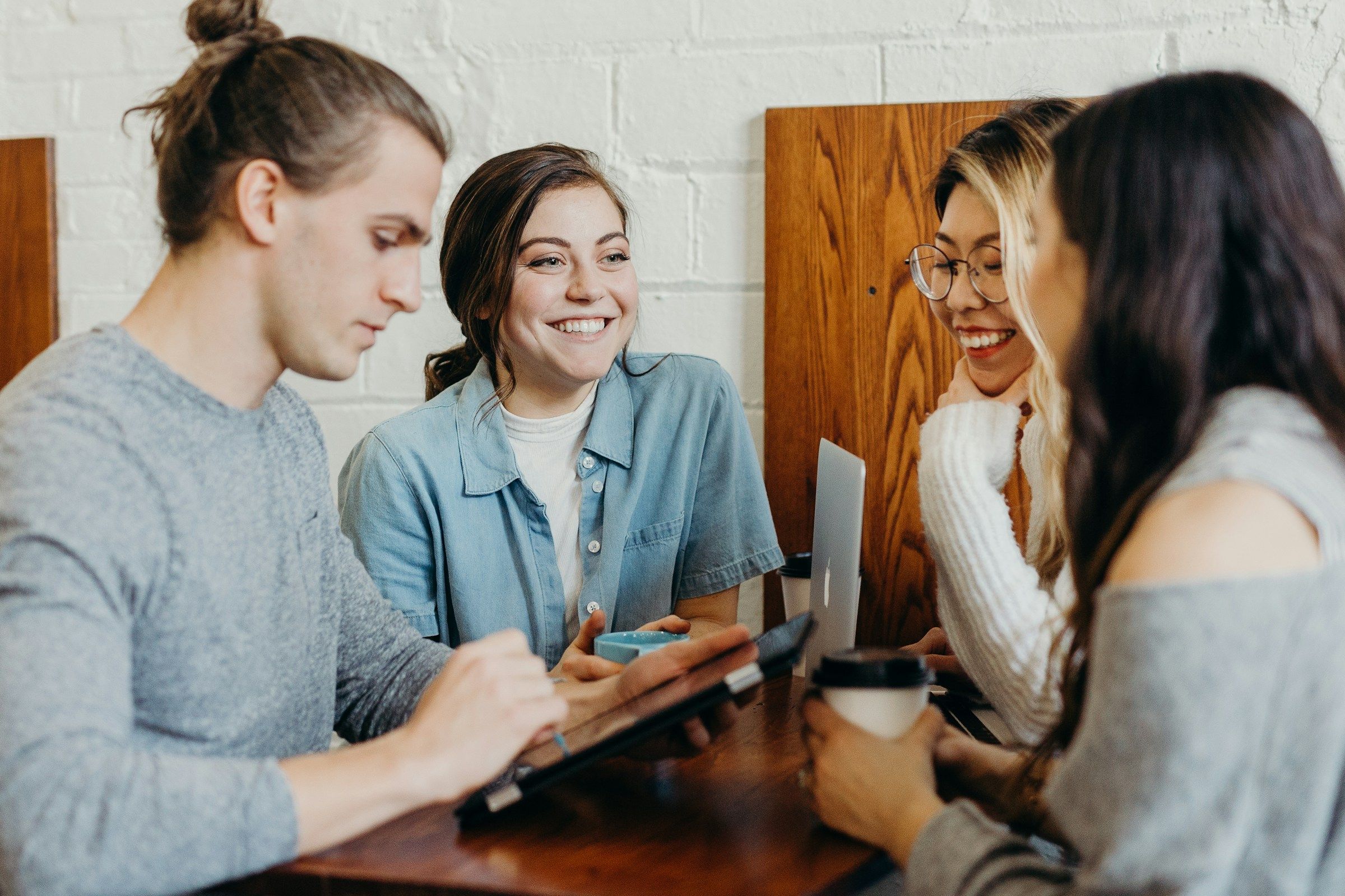 People working together in a modern office