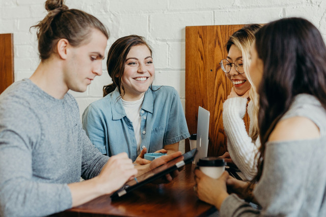 People working together in a modern office